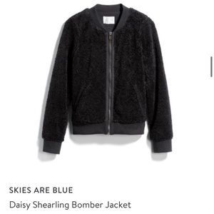 Skies are blue teddy bomber jacket